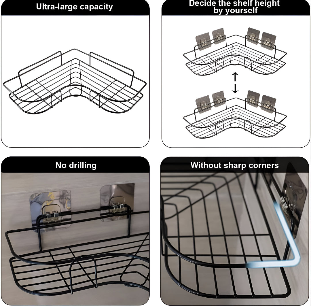M4U Stainless Steel Corner Rack (Buy 1 Get 1 Free)
