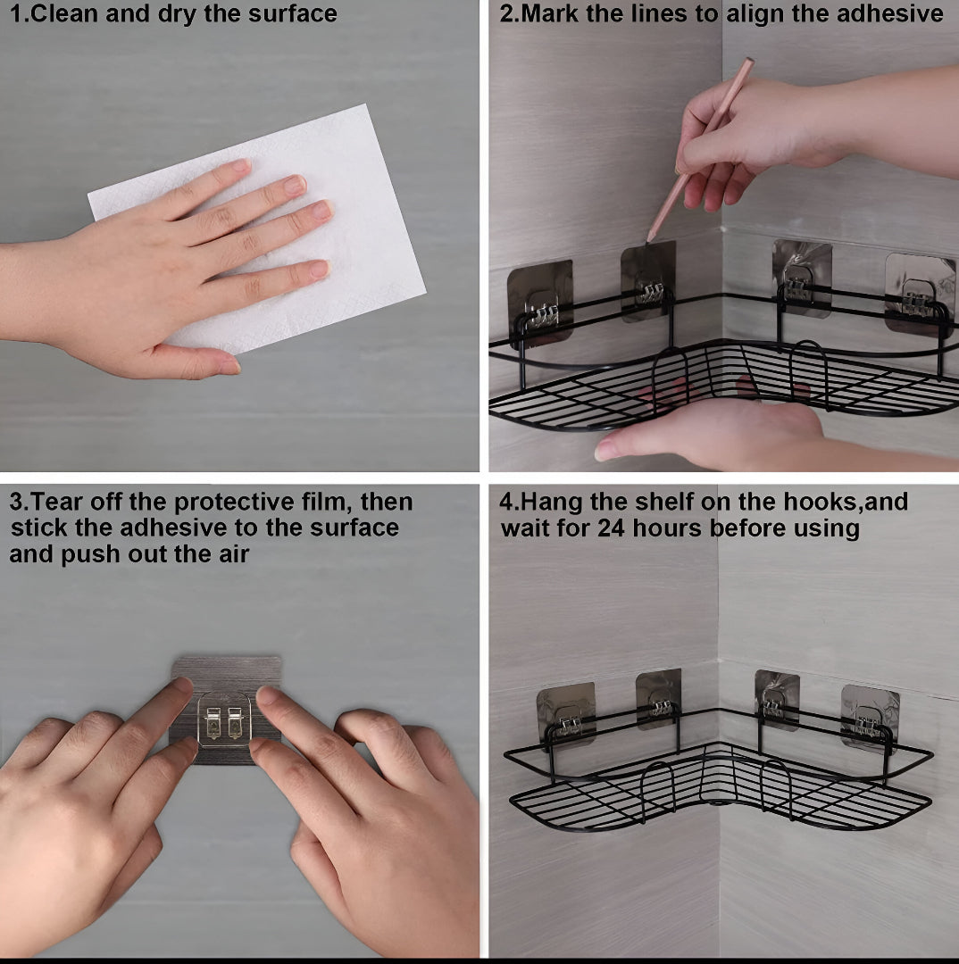 M4U Stainless Steel Corner Rack (Buy 1 Get 1 Free)