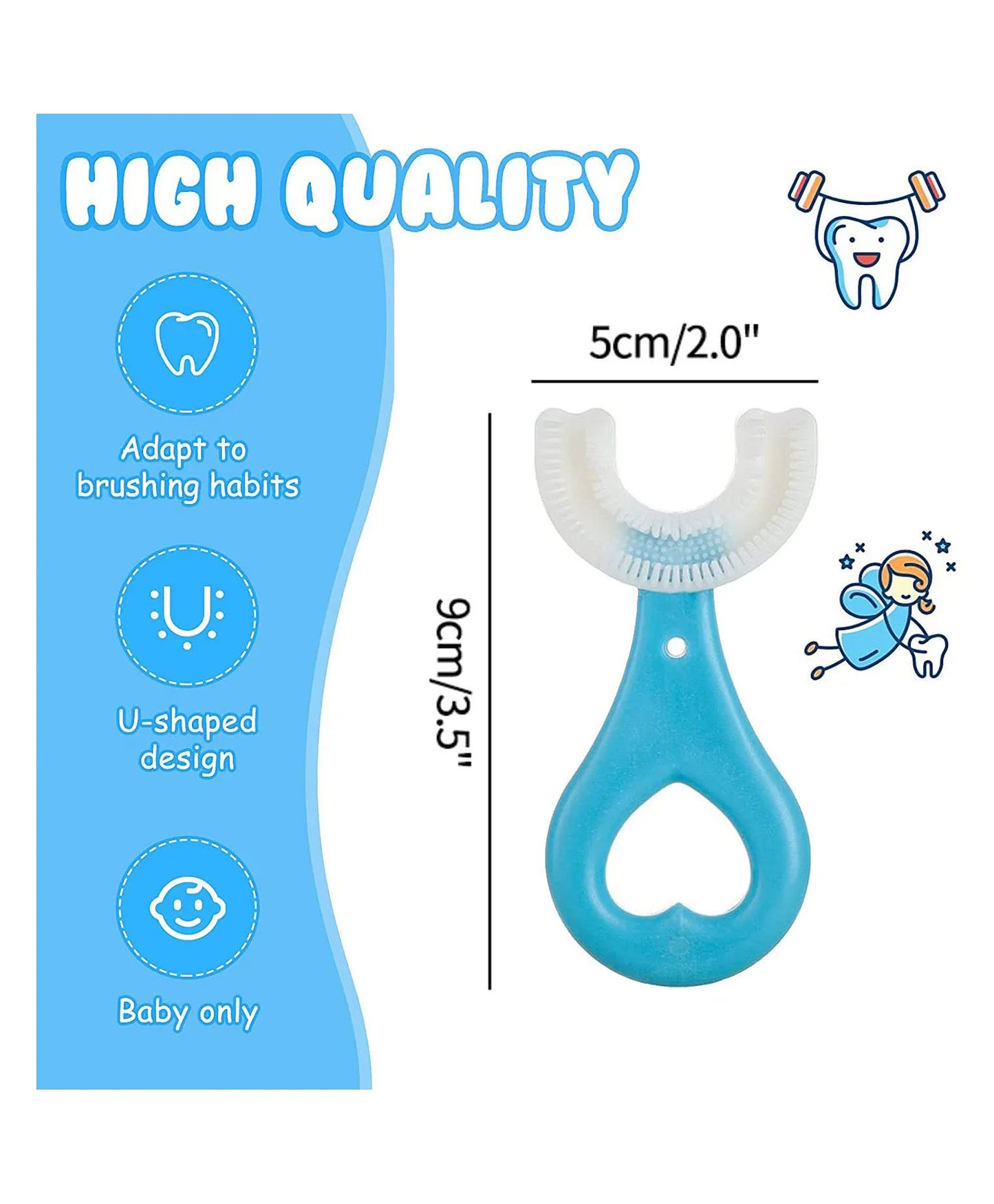 M4U Kids U-Shaped Toothbrush (Buy 1 Get 1 Free)