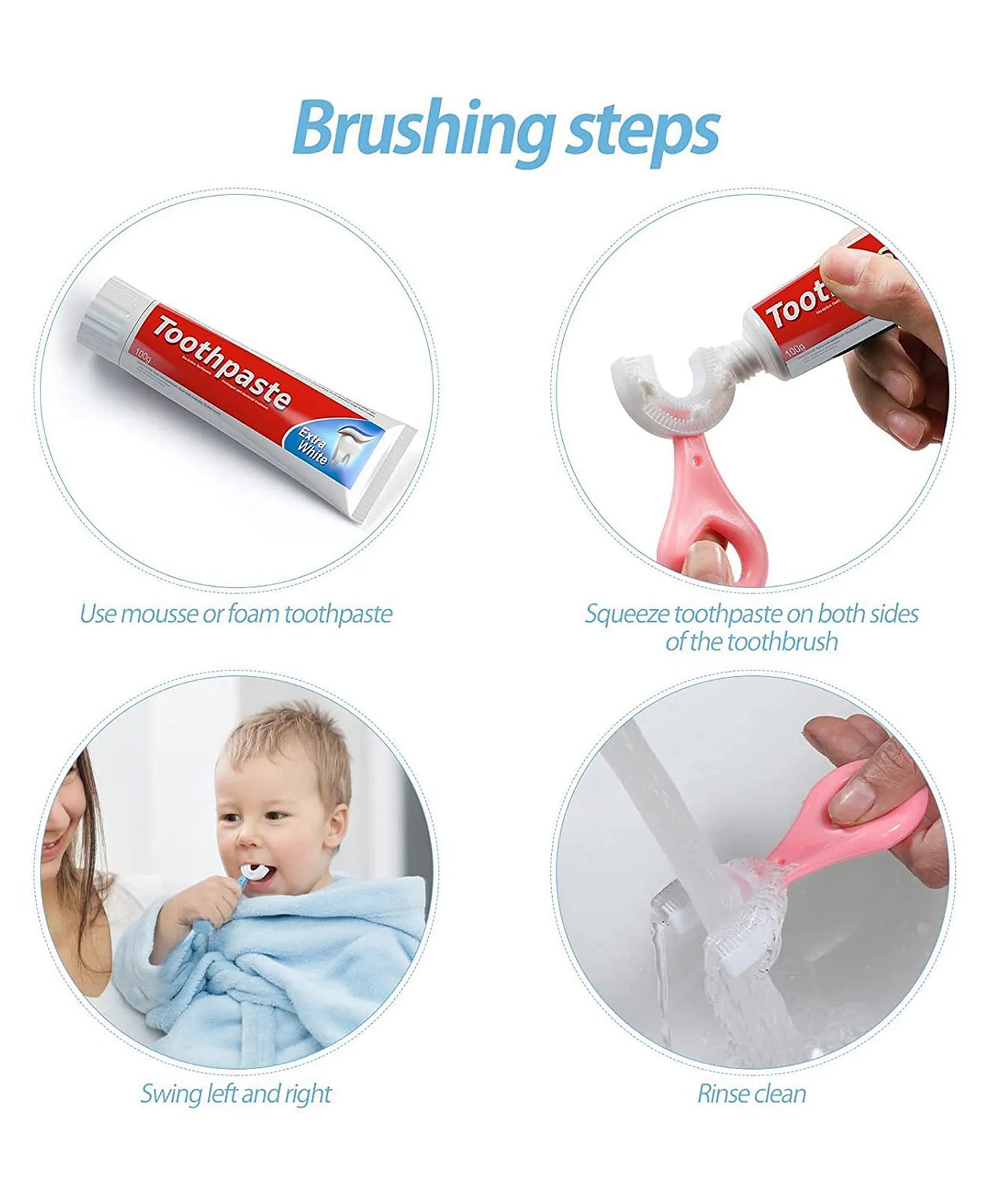 M4U Kids U-Shaped Toothbrush (Buy 1 Get 1 Free)